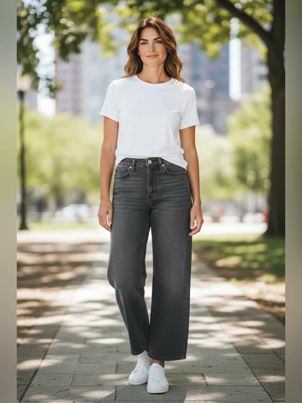 SO High-Rise Wide-Leg Jeans in Charcoal